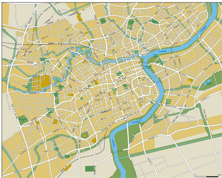 city centre carte du shanghai